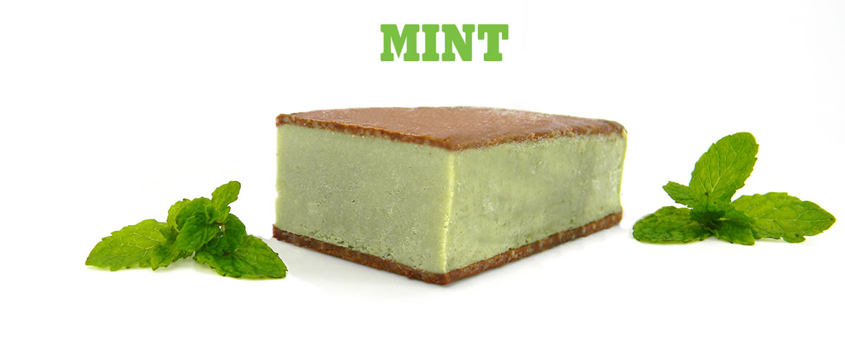 Mint Vegan Ice Cream, dairy free, gluten free, refined sugar free, without packaging
